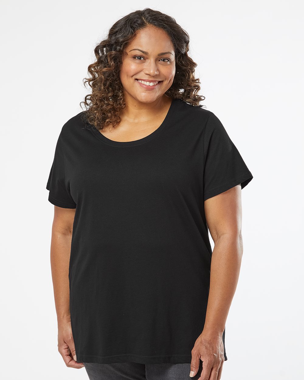 LAT 3816-US LAT 3816 - Women's Curvy Collection Fine Jersey Tee pour impression personnalisée à Montréal