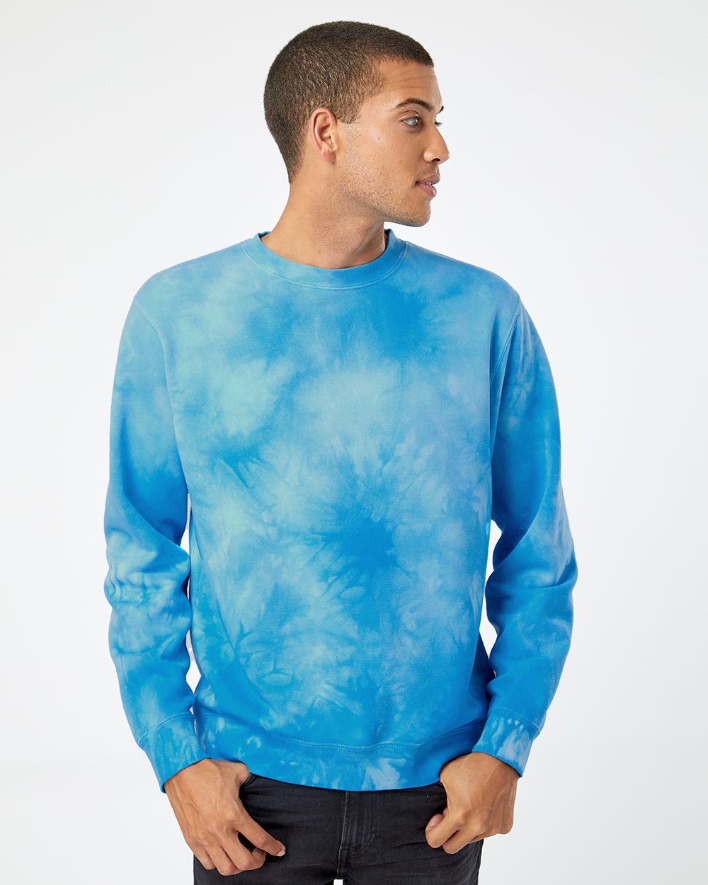 Independent Trading Co. PRM3500TD-US Independent Trading Co. PRM3500TD - Midweight Tie-Dyed Crewneck Sweatshirt pour impression personnalisée à Montréal