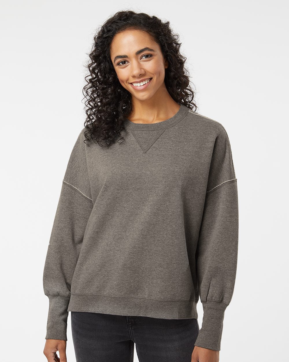 MV Sport W22712-US MV Sport W22712 - Women's Sueded Fleece Crewneck Sweatshirt pour impression personnalisée à Montréal