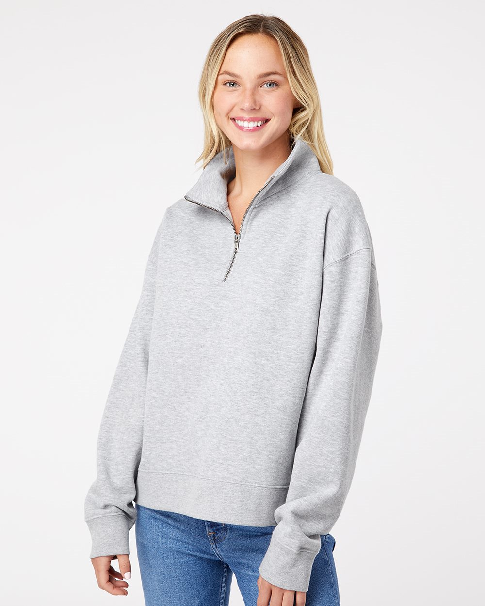 MV Sport W22713-US MV Sport W22713 - Women's Sueded Fleece Quarter-Zip Sweatshirt pour impression personnalisée à Montréal