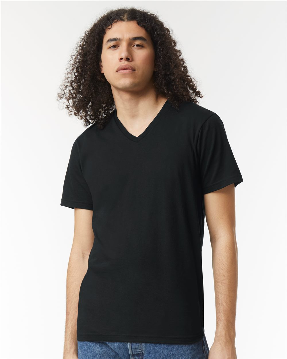 American Apparel 2006CVC-US American Apparel 2006CVC - CVC V-Neck Tee pour impression personnalisée à Montréal