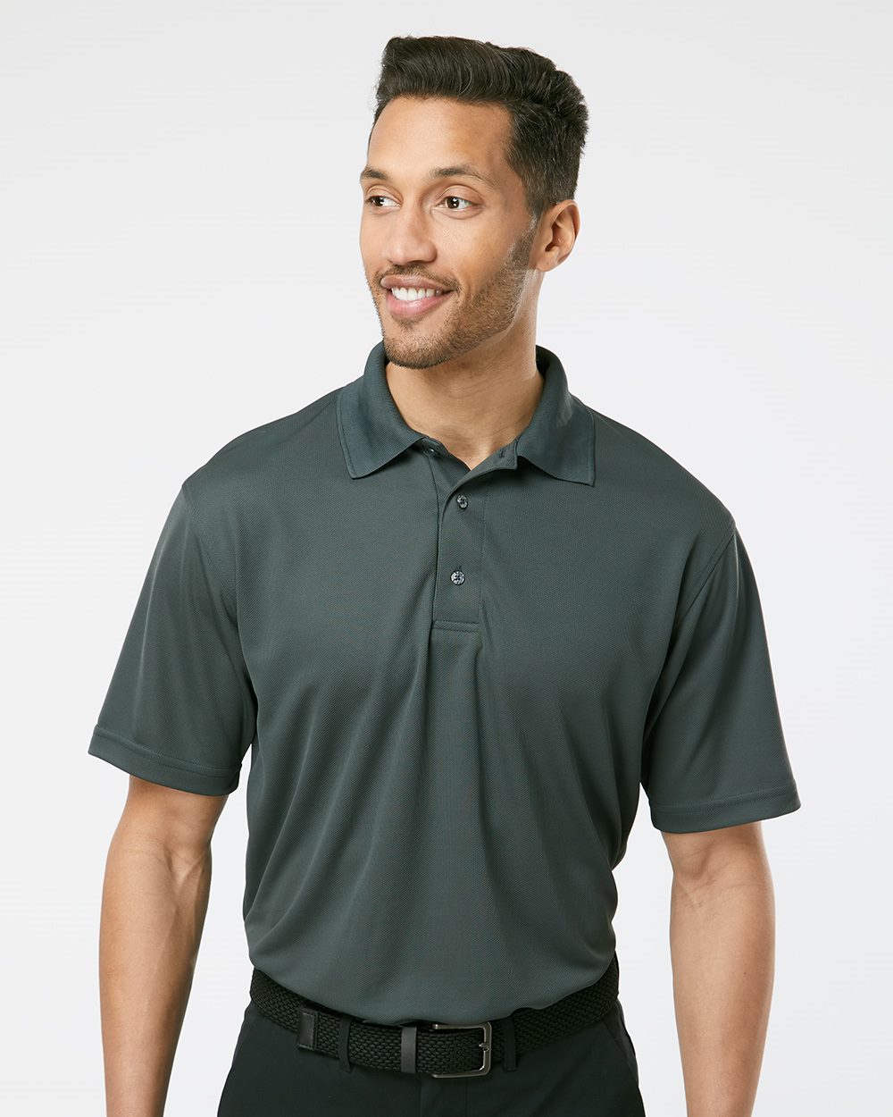 Paragon 100-US Paragon 100 - Men's Saratoga Performance Mini Mesh Polo pour impression personnalisée à Montréal