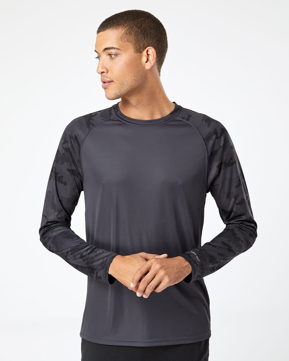 Paragon 216-US-1 Paragon 216 - Unisex Cayman Performance Camo Colorblocked Long Sleeve T-Shirt for custom printing in Montreal