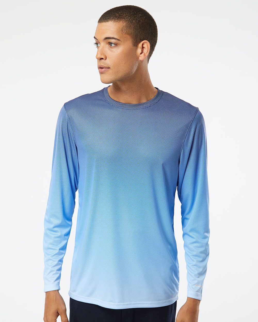 Paragon 225-US-1 Paragon 225 - Unisex Barbados Performance Pin Dot Long Sleeve T-Shirt for custom printing in Montreal