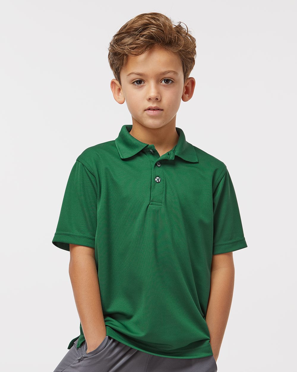 Paragon 108Y-US Paragon 108Y - Youth Saratoga Performance Mini Mesh Polo for custom printing in Montreal