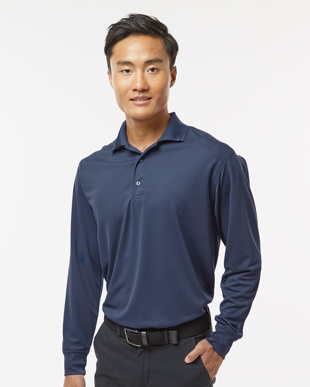 Paragon 110-US-1 Paragon 110 - Men's Prescott Long Sleeve Polo pour impression personnalisée à Montréal