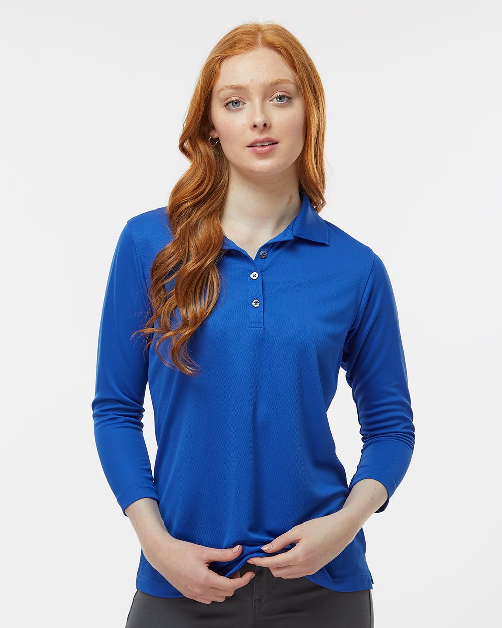 Paragon 120-US Paragon 120 - Women's Lady Palm Three-Quarter Sleeve Polo for custom printing in Montreal