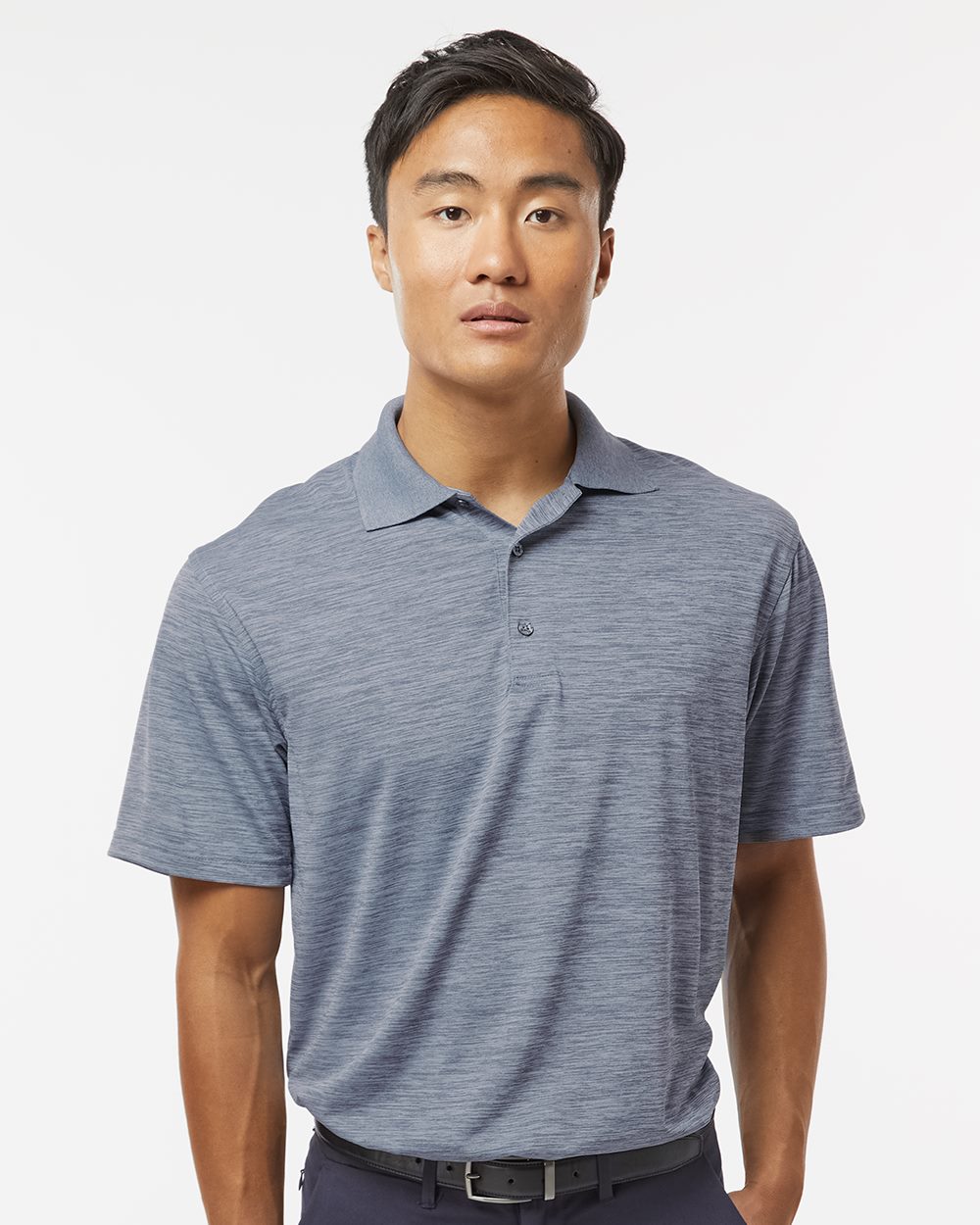 Paragon 130-US Paragon 130 - Men's Dakota Striated Heather Polo pour impression personnalisée à Montréal
