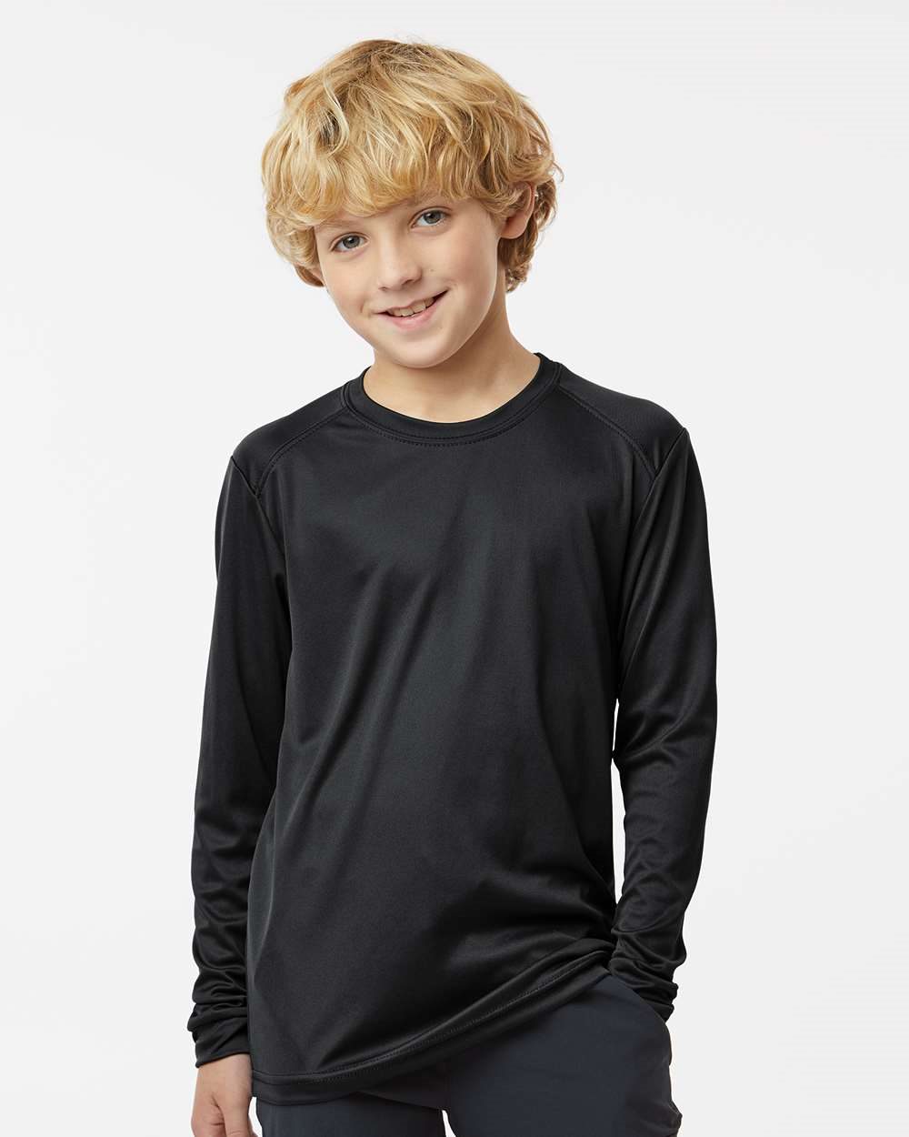 Paragon 218Y-US Paragon 218Y - Youth Long Islander Performance Long Sleeve T-Shirt for custom printing in Montreal