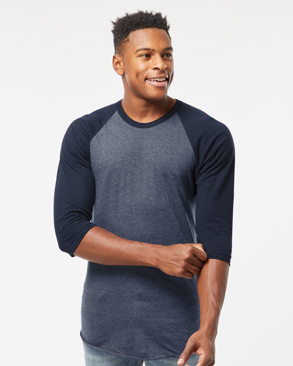 Tultex 245-US Tultex 245 - Unisex Fine Jersey Raglan T-Shirt for custom printing in Montreal