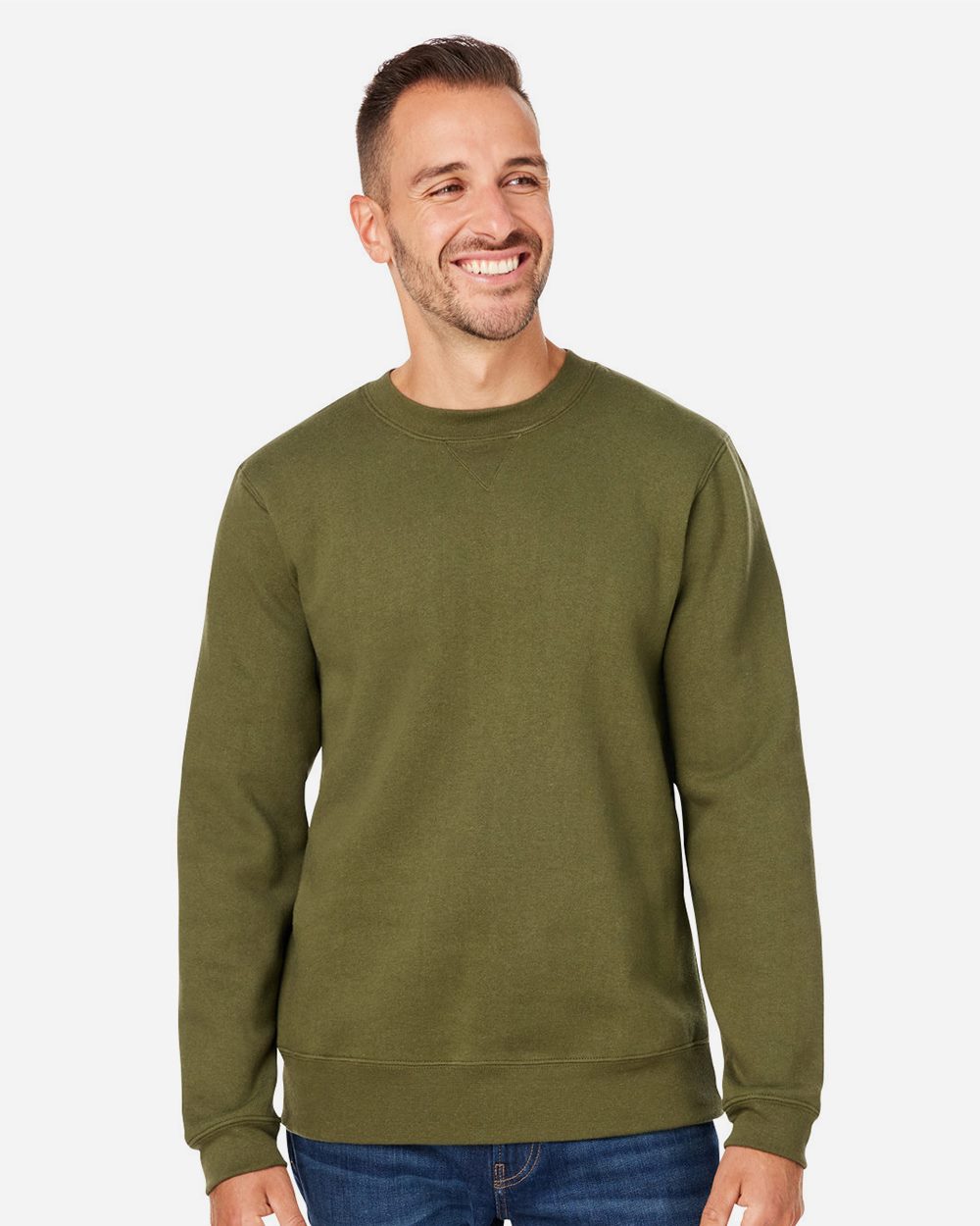 J. America 8424-US J. America 8424 - Unisex Premium Fleece Crewneck Sweatshirt for custom printing in Montreal