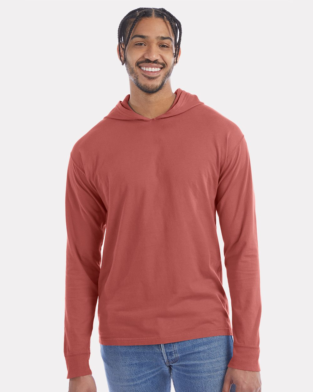 ComfortWash by Hanes GDH280-US ComfortWash by Hanes GDH280 - Unisex Garment-Dyed Jersey Hooded Long Sleeve T-Shirt pour impression personnalisée à Montréal