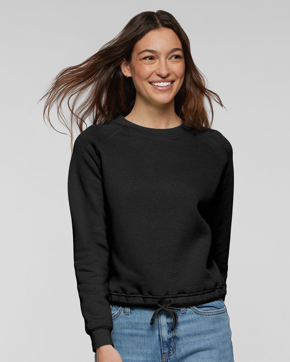 LAT 3528-US LAT 3528 - Women's Relaxed 3-End Boxy Fleece Crewneck Sweatshirt for custom printing in Montreal