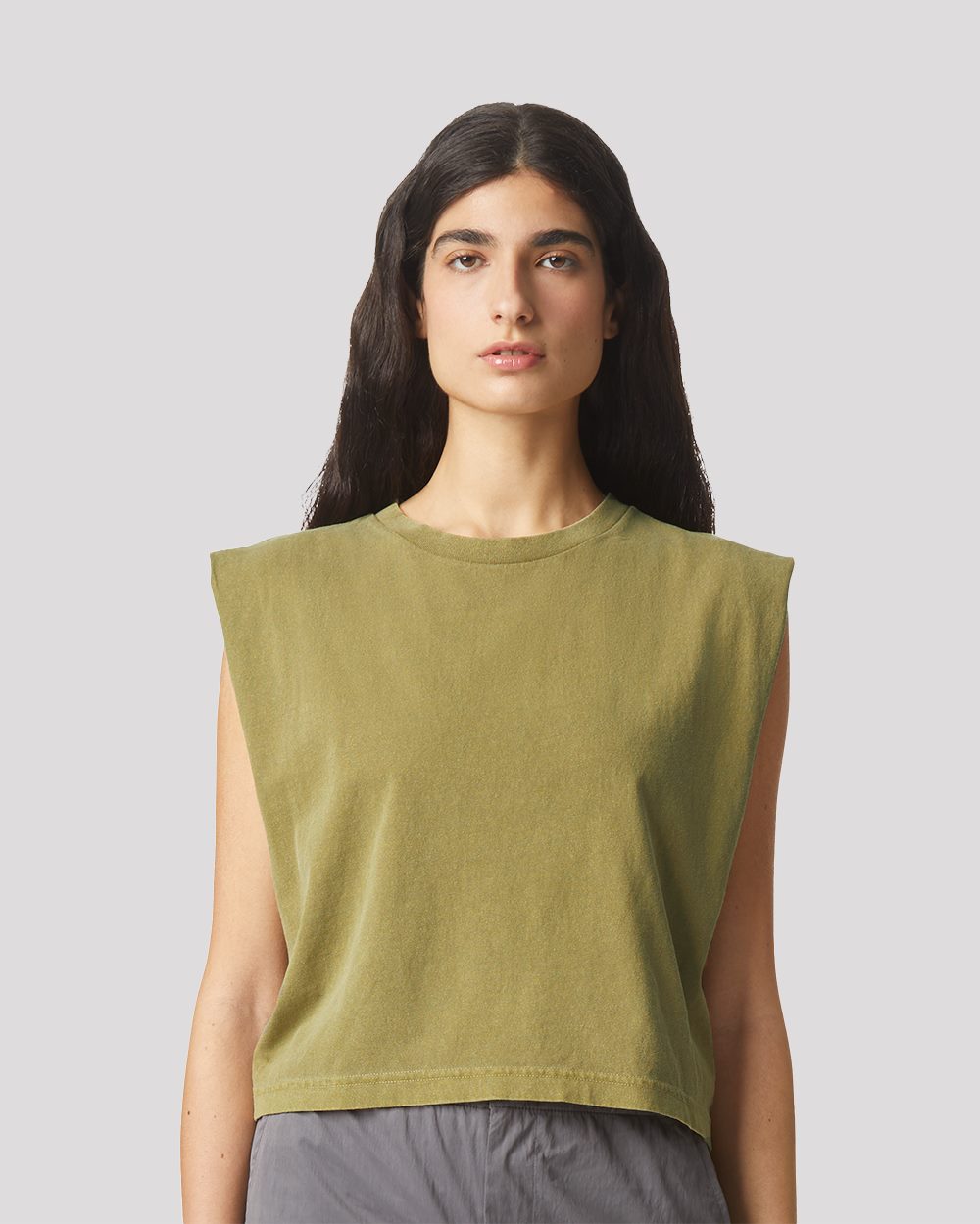 American Apparel 307GD-US American Apparel 307GD - Garment-Dyed Women's Heavyweight Muscle Tee for custom printing in Montreal
