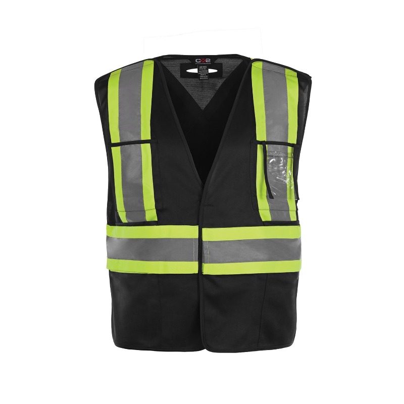 CX2 L01170 CX2 Hi-Vis L01170 - Protector - Adult Tricot Hi-Vis 5 Point Tear Away Vest - One Size for custom printing in Montreal