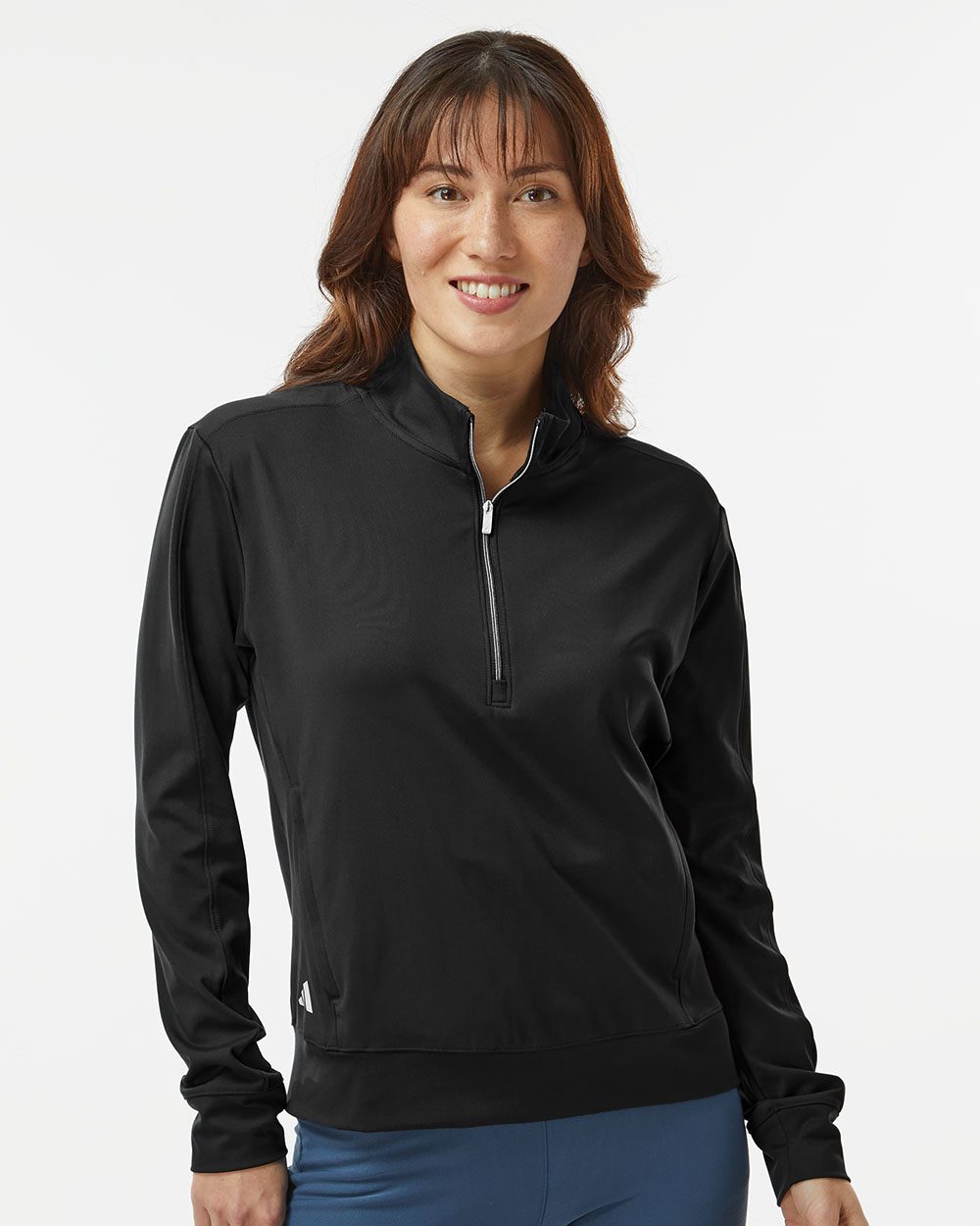 Adidas A1002-US Adidas A1002 - Women's Ultimate365 Textured Quarter-Zip Pullover pour impression personnalisée à Montréal