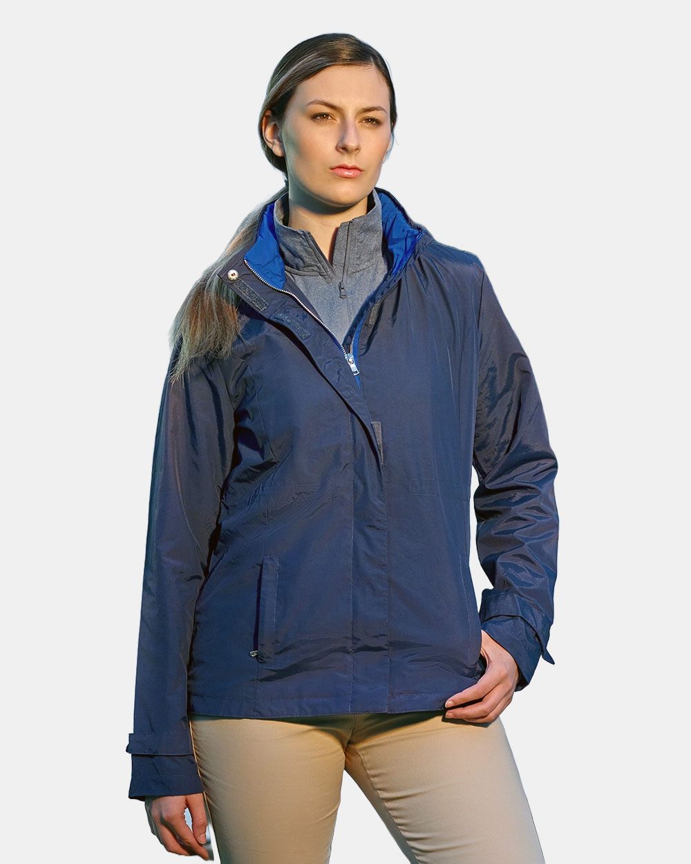 Nautica N17183-US Nautica N17183 - Women's Voyage Hooded Rain Jacket for custom printing in Montreal