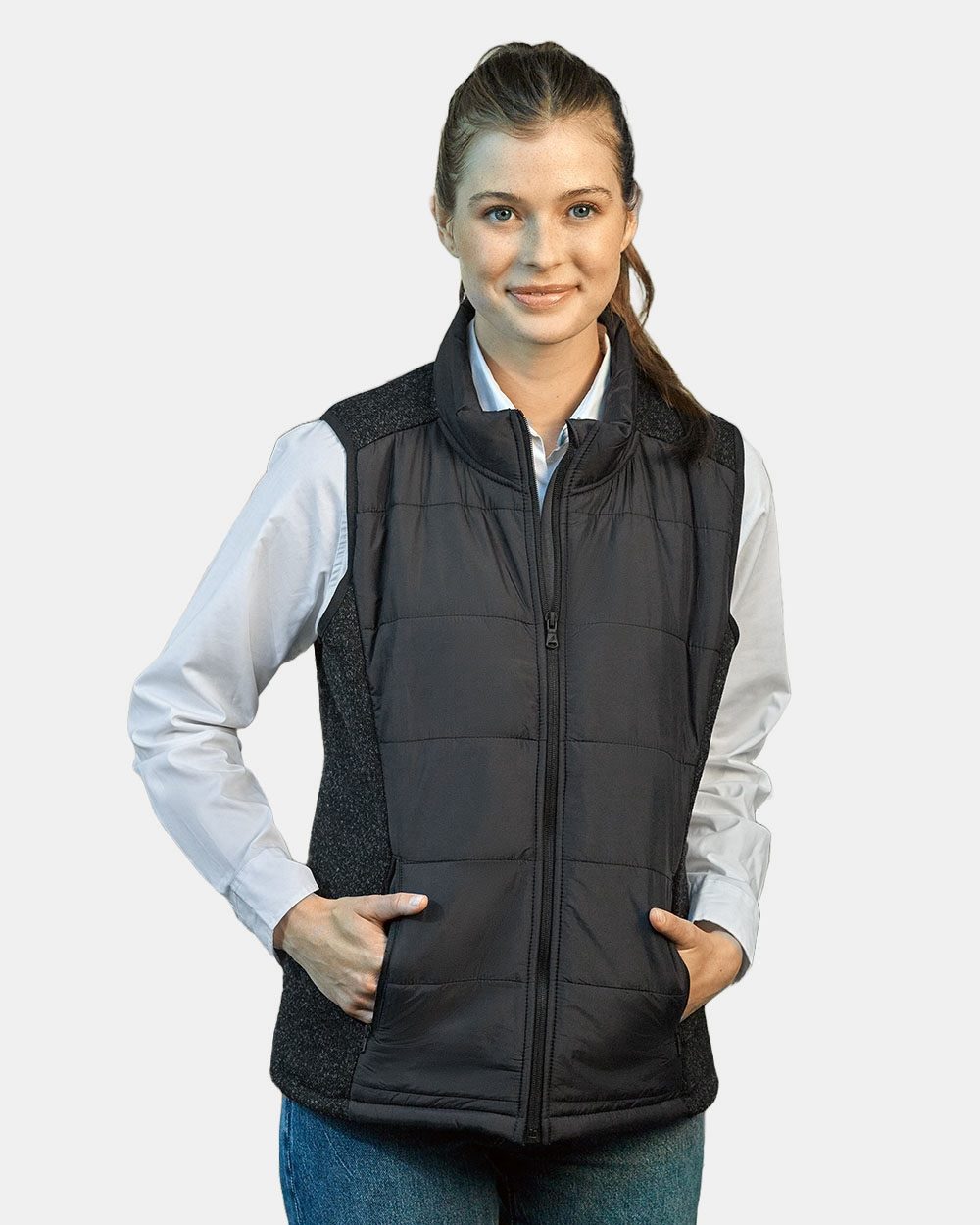 Nautica N17947-US Nautica N17947 - Women's Harbor Puffer Vest pour impression personnalisée à Montréal