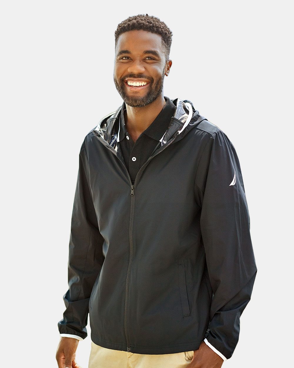 Nautica N17926-US Nautica N17926 - Men's Stillwater Hooded Windbreaker pour impression personnalisée à Montréal