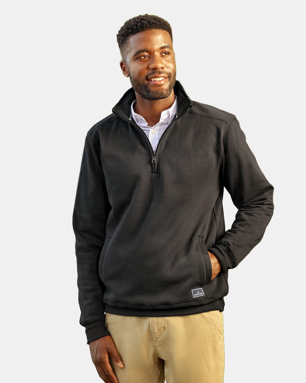 Nautica N17176-US Nautica N17176 - Men's Anchor Fleece Quarter-Zip Pullover for custom printing in Montreal
