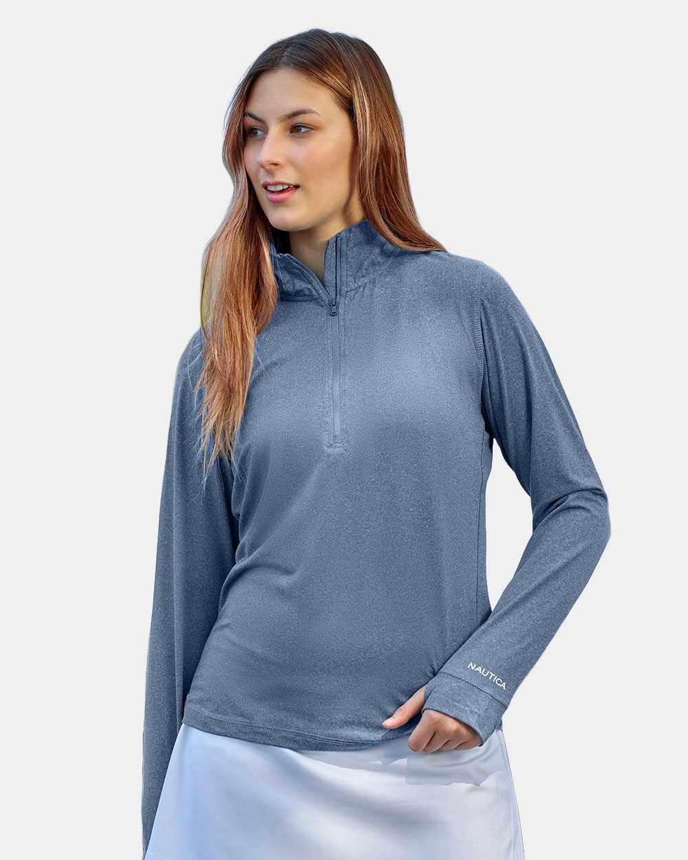 Nautica N17925-US Nautica N17925 - Women's Saltwater Quarter-Zip Pullover pour impression personnalisée à Montréal