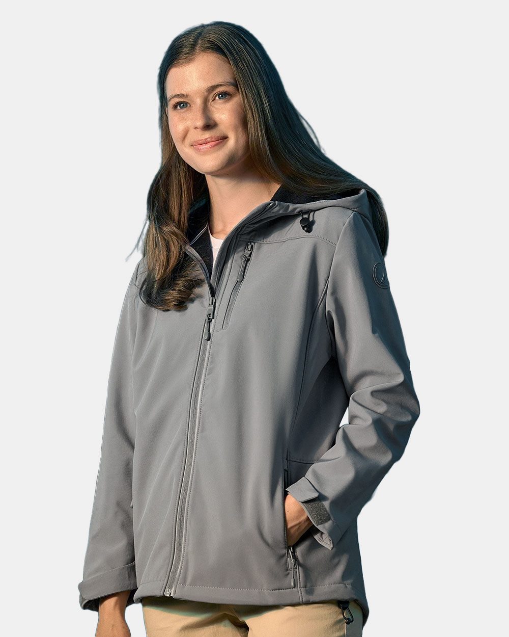 Nautica N17790-US Nautica N17790 - Women's Wavestorm Hooded Soft Shell Jacket for custom printing in Montreal
