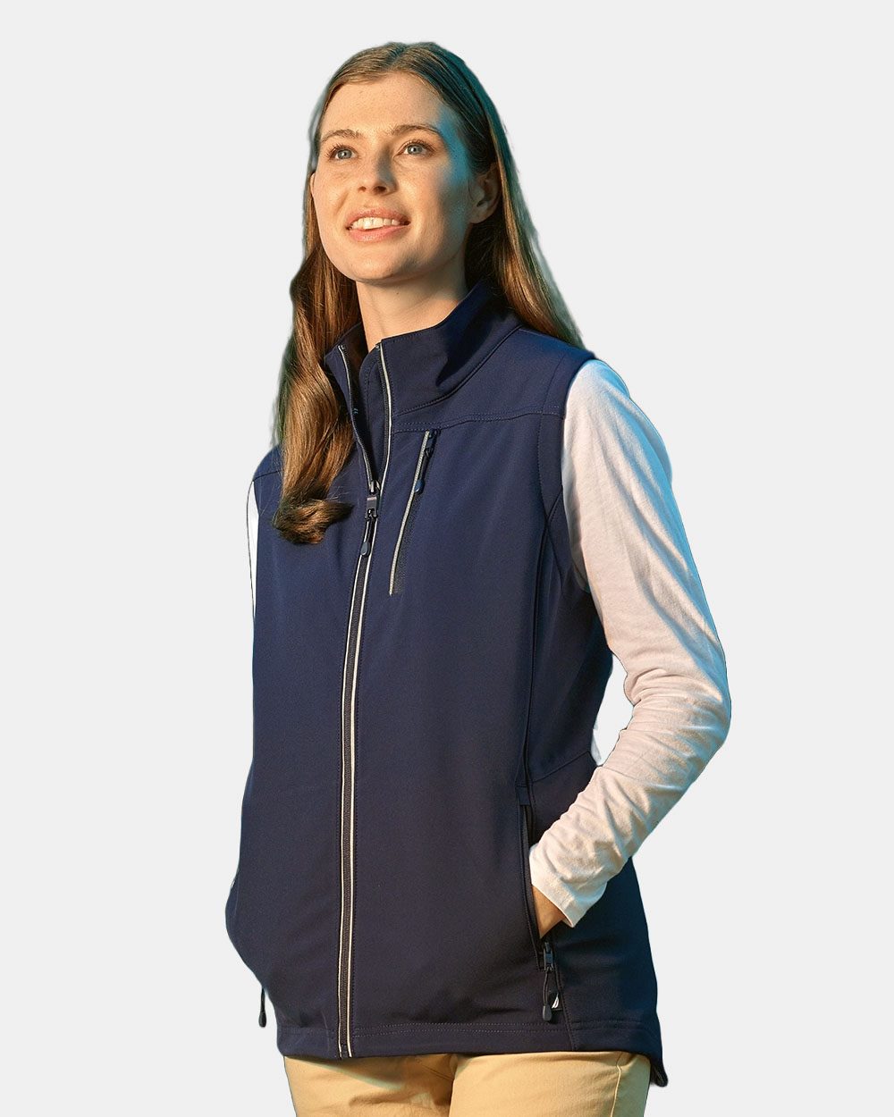 Nautica N17908-US Nautica N17908 - Women's Wavestorm Soft Shell Vest pour impression personnalisée à Montréal