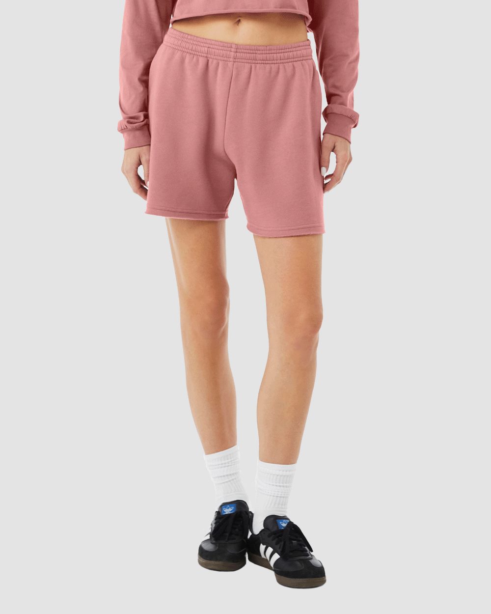 BELLA + CANVAS 3787-US BELLA + CANVAS 3787 - Women's Cutoff Fleece Shorts for custom printing in Montreal