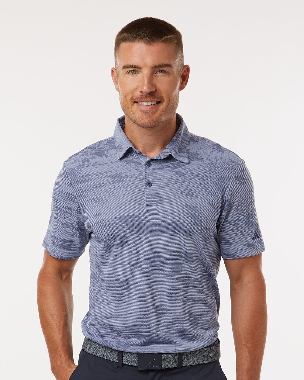 Adidas A2005-US Adidas A2005 - Men's Ultimate365 Textured Stripe Polo pour impression personnalisée à Montréal