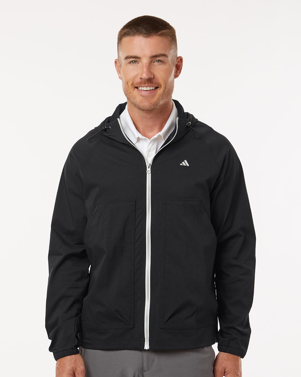 Adidas A2007-US Adidas A2007 - Men's Go-To Utility DWR Full-Zip Jacket for custom printing in Montreal