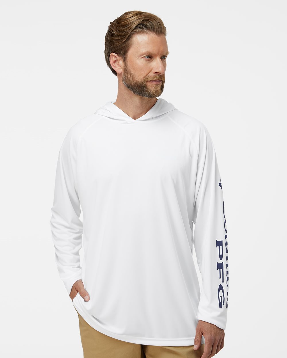 Columbia 212482-US Columbia 212482 - PFG Terminal Tackle™ Hooded Long Sleeve T-Shirt for custom printing in Montreal