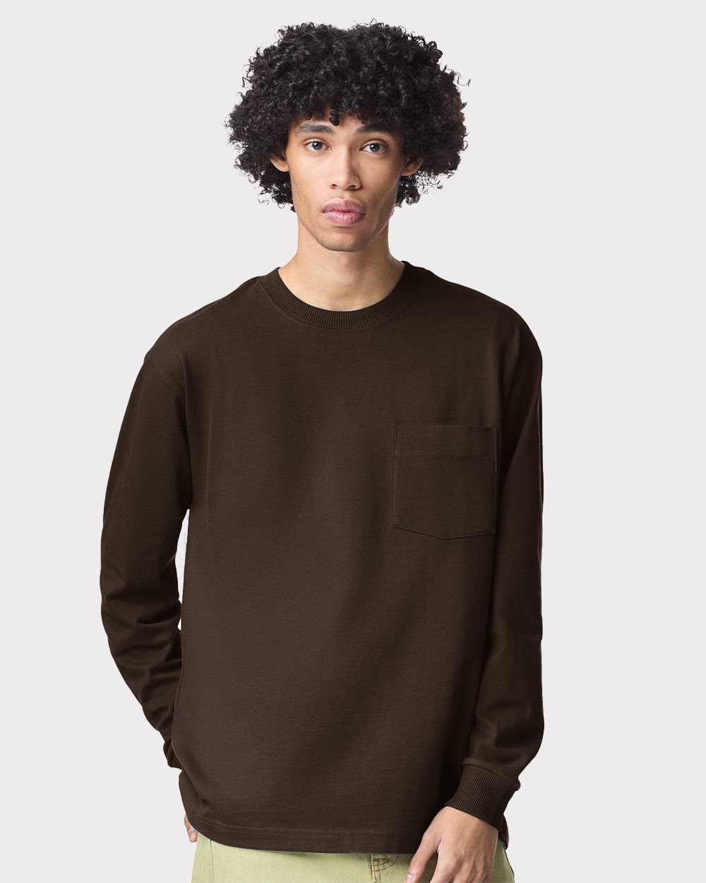 American Apparel 9410-US American Apparel 9410 - Super Heavyweight Long Sleeve Pocket Tee for custom printing in Montreal