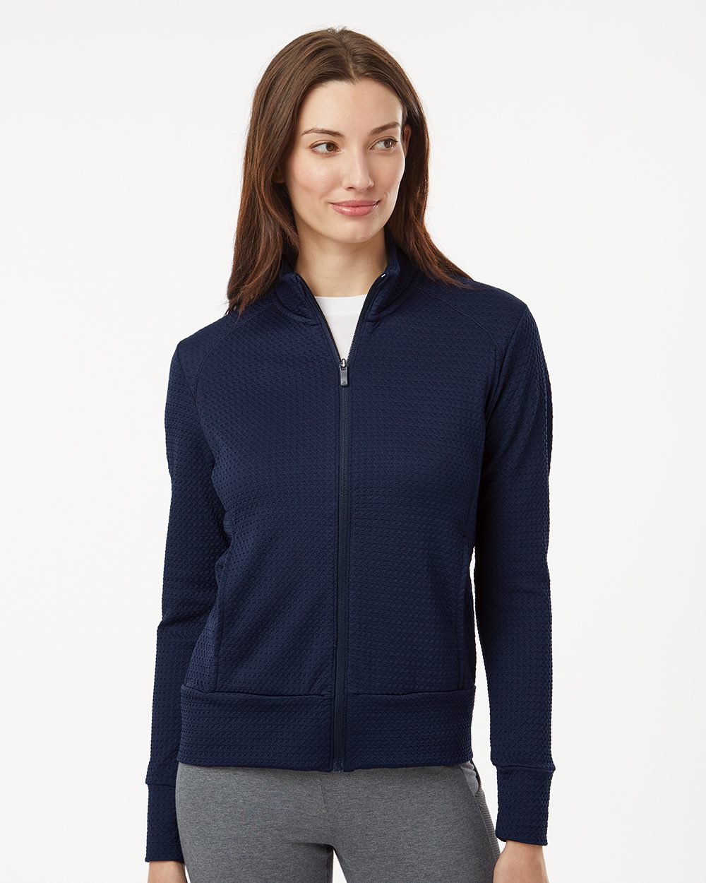 Adidas A1007-US Adidas A1007 - Women's Ultimate365 Textured Full-Zip Jacket for custom printing in Montreal