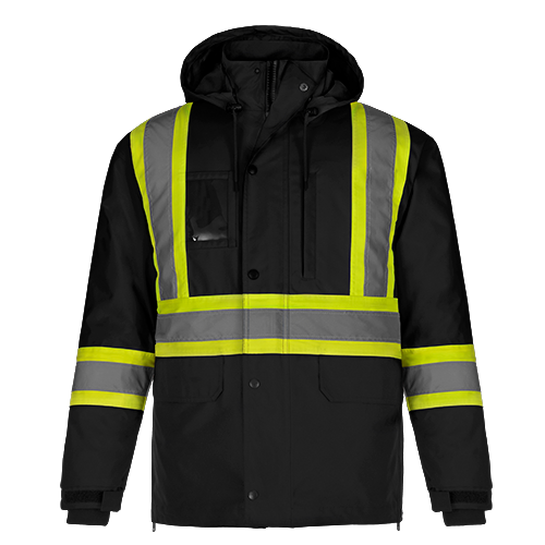 CX2 L01275 CX2 Hi-Vis L01275 - Kenworth - Hi-Vis 5in1 Coat with Detachable Hood pour impression personnalisée à Montréal