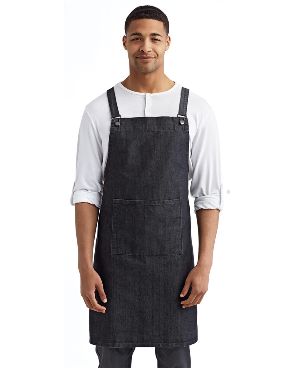 Artisan Collection by Reprime RP129-US Artisan Collection by Reprime RP129 - Cross Back Barista Bib Apron pour impression personnalisée à Montréal
