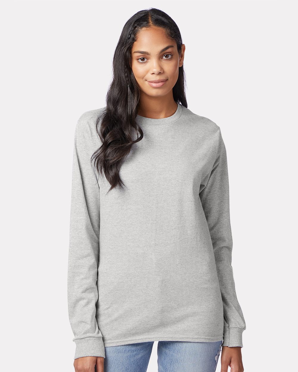Hanes 5586-US Hanes 5586 - Authentic Long Sleeve T-Shirt pour impression personnalisée à Montréal