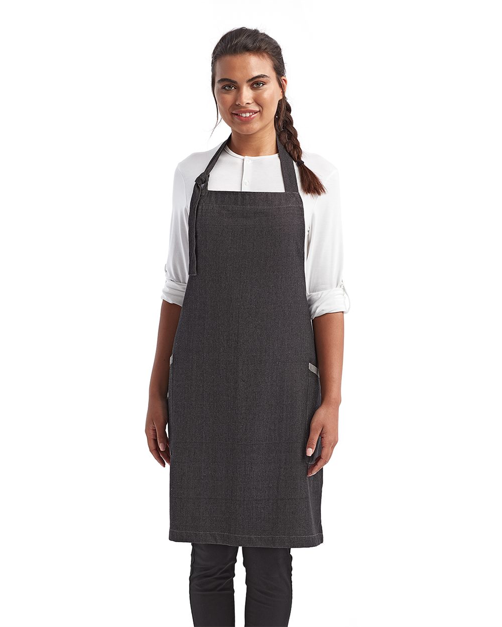 Artisan Collection by Reprime RP122-US Artisan Collection by Reprime RP122 - Regenerate Recycled Bib Apron pour impression personnalisée à Montréal