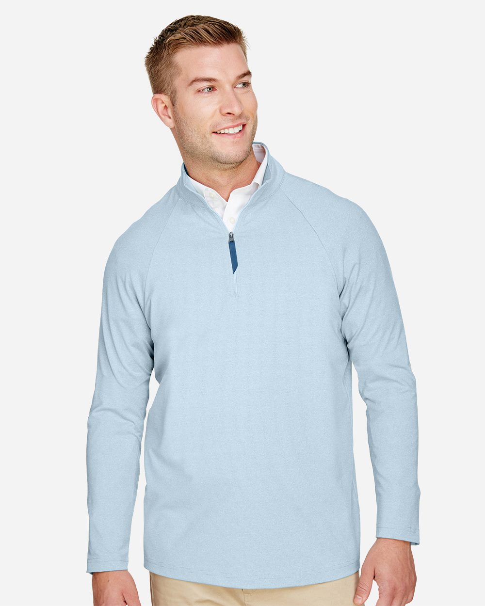 Devon & Jones DG480-US Devon & Jones DG480 - Men's CrownLux Performance® Clubhouse Micro-Stripe Quarter-Zip Pullover pour impression personnalisée à Montréal