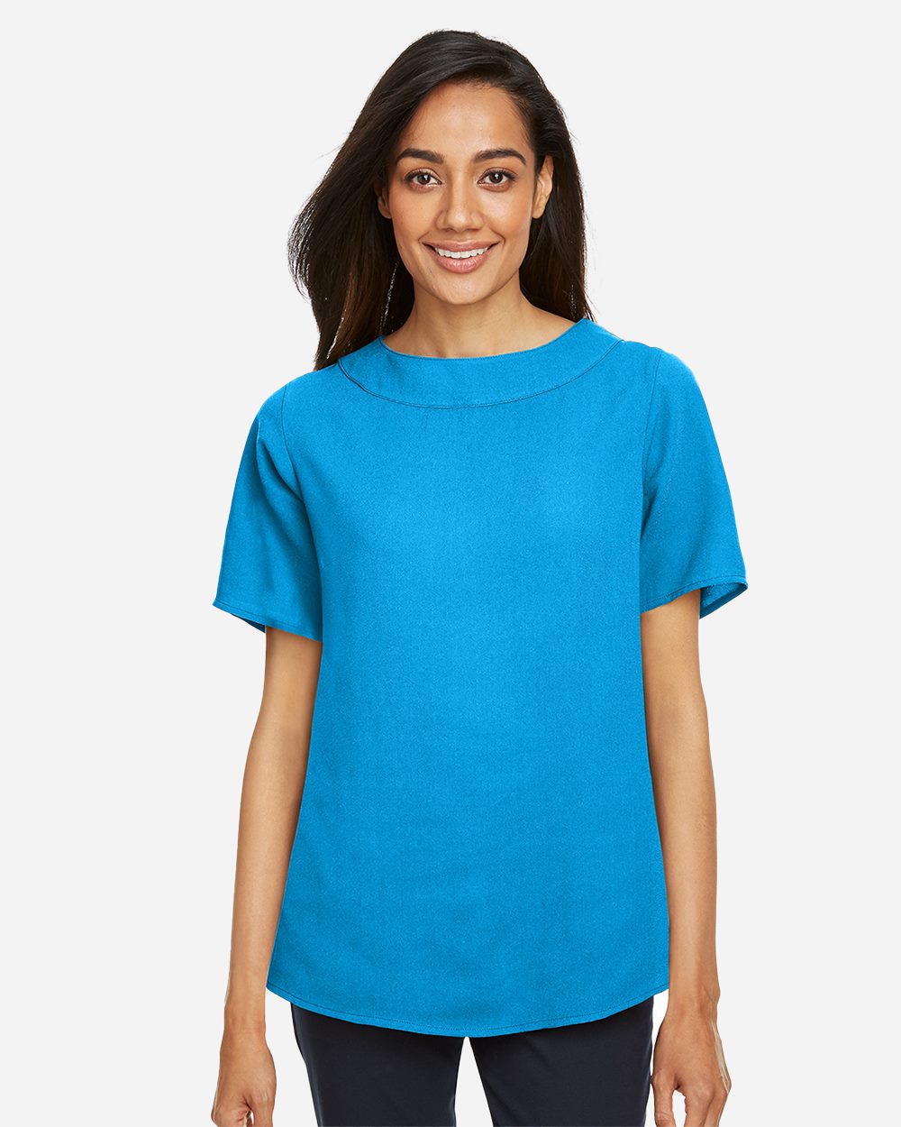 Devon & Jones DP613W-US Devon & Jones DP613W - Women's Perfect Fit™ Boat Neck Blouse for custom printing in Montreal