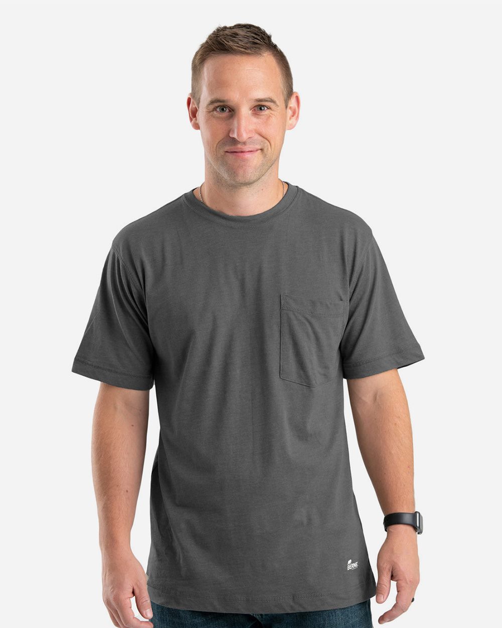 Berne Apparel BSM38-US Berne Apparel BSM38 - Men's Lightweight Performance Pocket T-Shirt for custom printing in Montreal