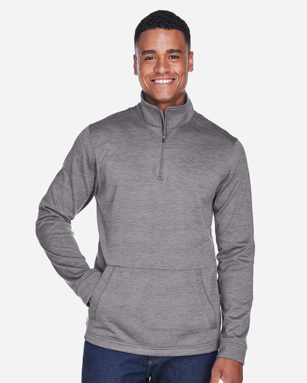 Devon & Jones DG798-US Devon & Jones DG798 - Men's Newbury Mélange Fleece Quarter-Zip Pullover pour impression personnalisée à Montréal