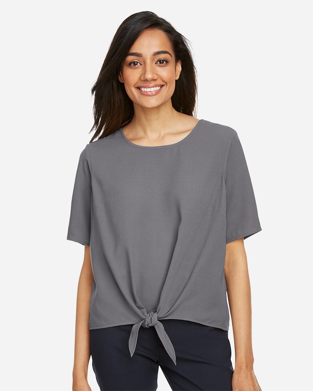 Devon & Jones DP617W-US Devon & Jones DP617W - Women's Perfect Fit™ Tie Front Blouse pour impression personnalisée à Montréal
