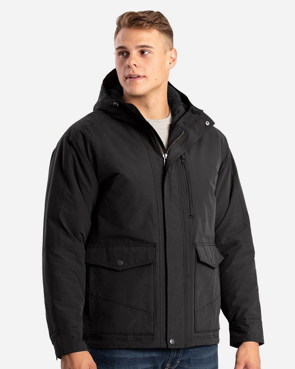 Berne Apparel HJ67-US Berne Apparel HJ67 - Men's Highland Quilt-Lined Micro-Duck Hooded Jacket for custom printing in Montreal
