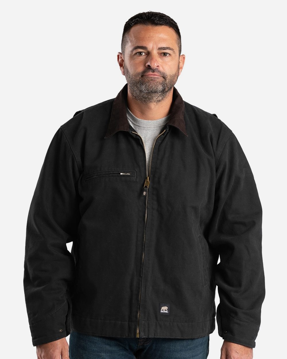 Berne Apparel J374-US Berne Apparel J374 - Men's Highland Washed Gasoline Jacket for custom printing in Montreal