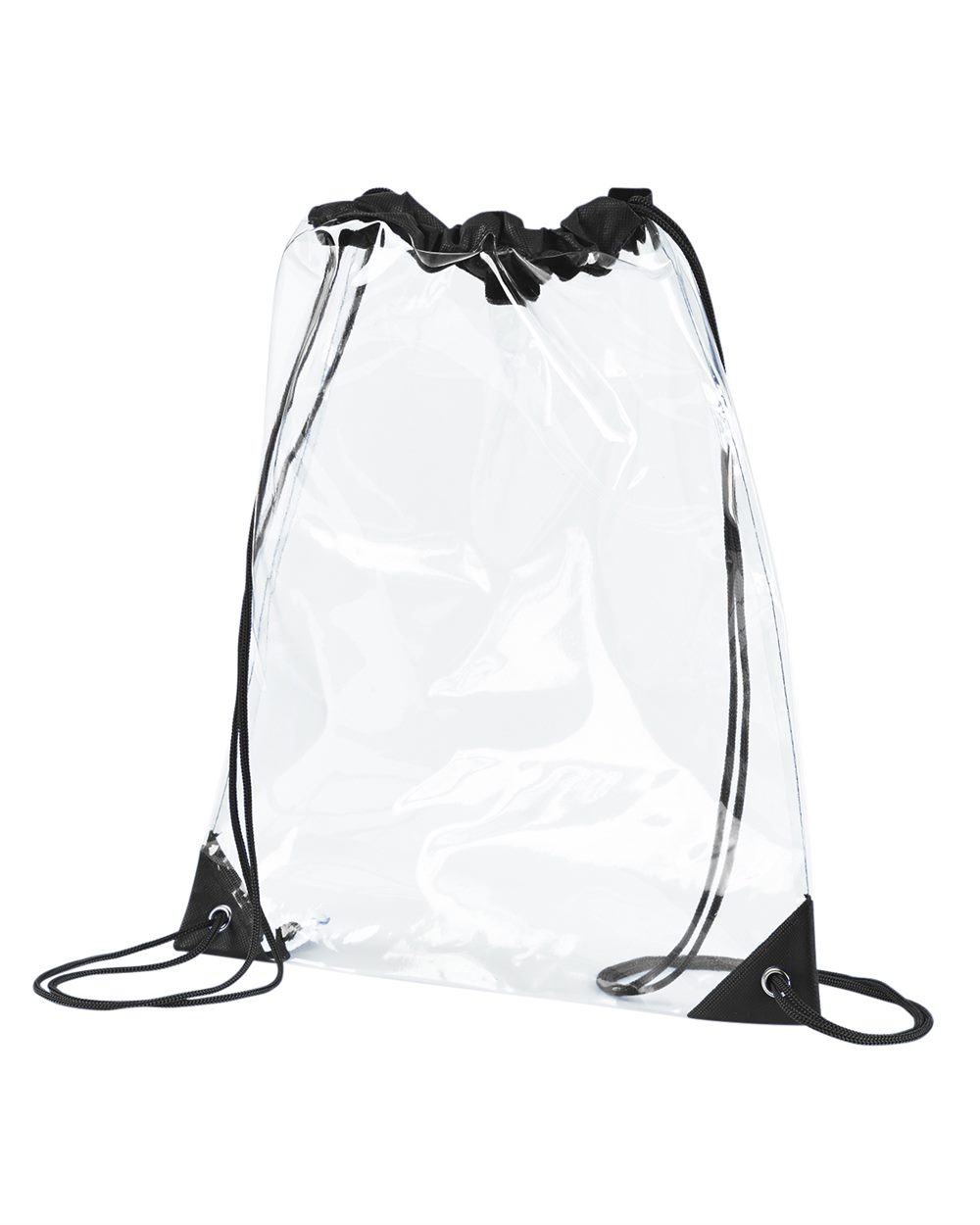 BAGedge BE253-US BAGedge BE253 - PVC Clear Drawstring Bag pour impression personnalisée à Montréal