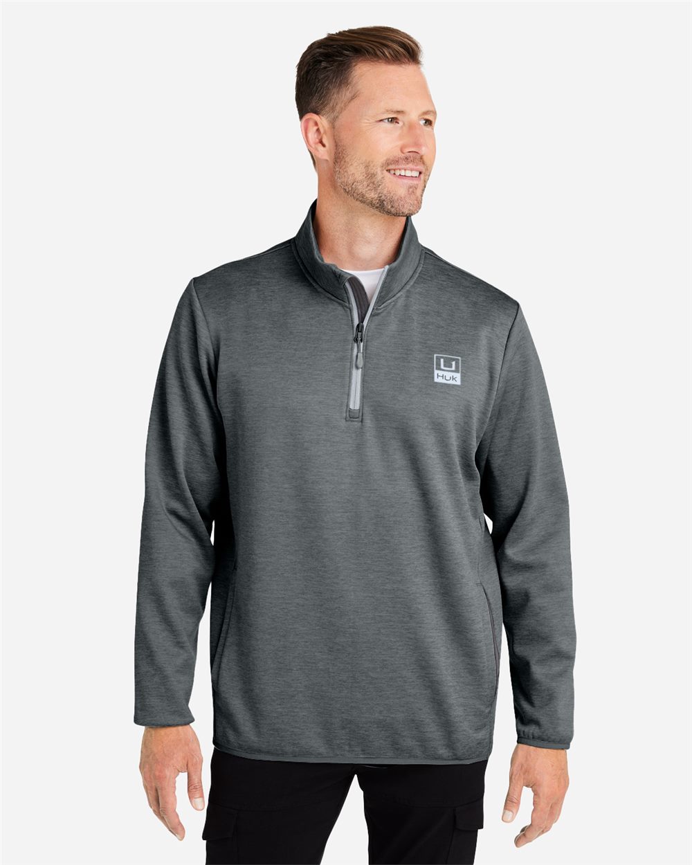 HUK H130098-US HUK H130098 - Men's Coldfront+ Quarter-Zip Pullover for custom printing in Montreal
