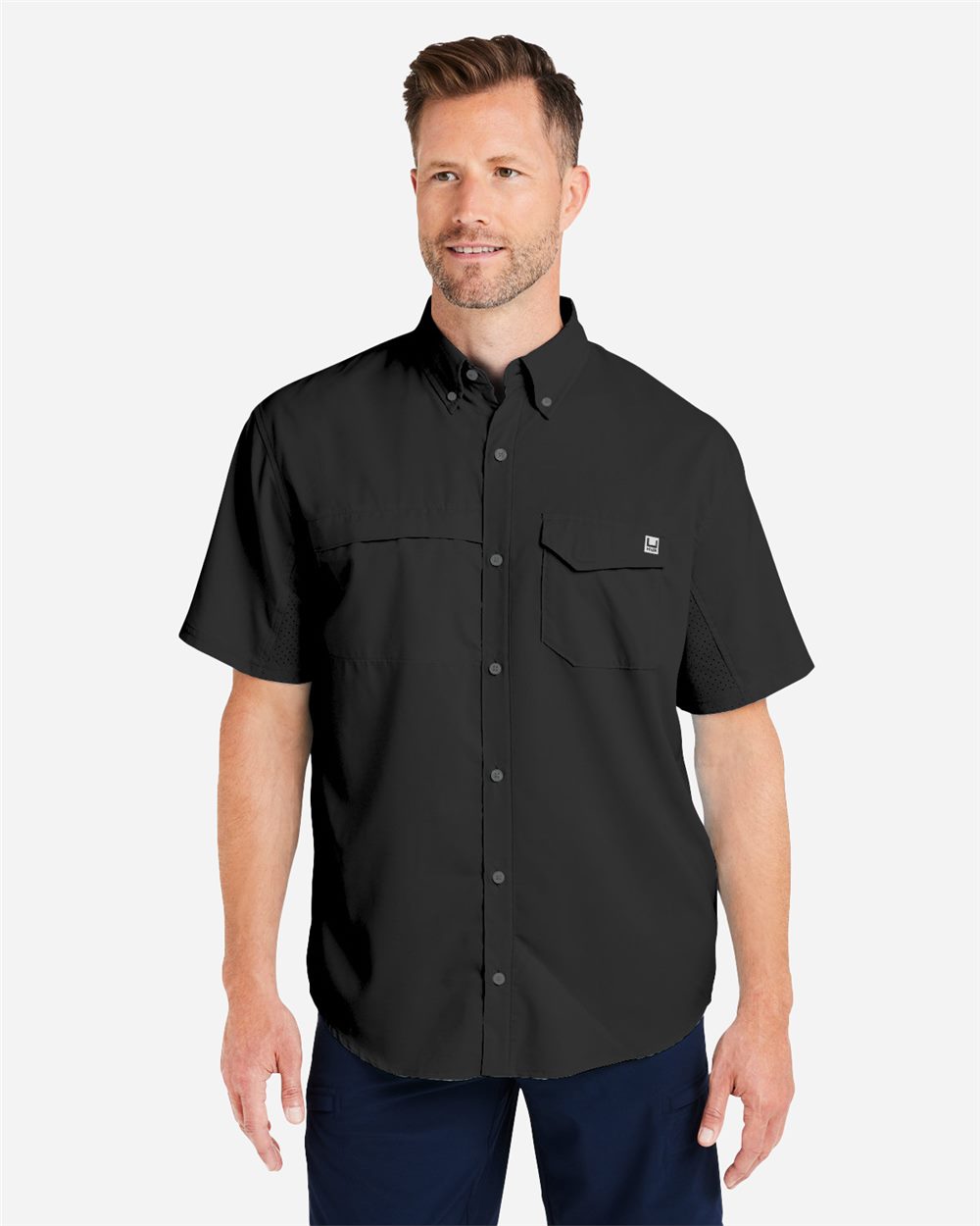 HUK H150171-US HUK H150171 - Men's Tide Point Short Sleeve Shirt for custom printing in Montreal