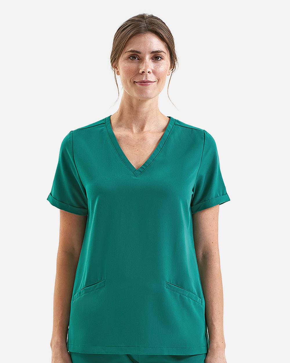 Onna NN310-US Onna NN310 - Women's Invincible V-Neck Stretch Scrub Top pour impression personnalisée à Montréal