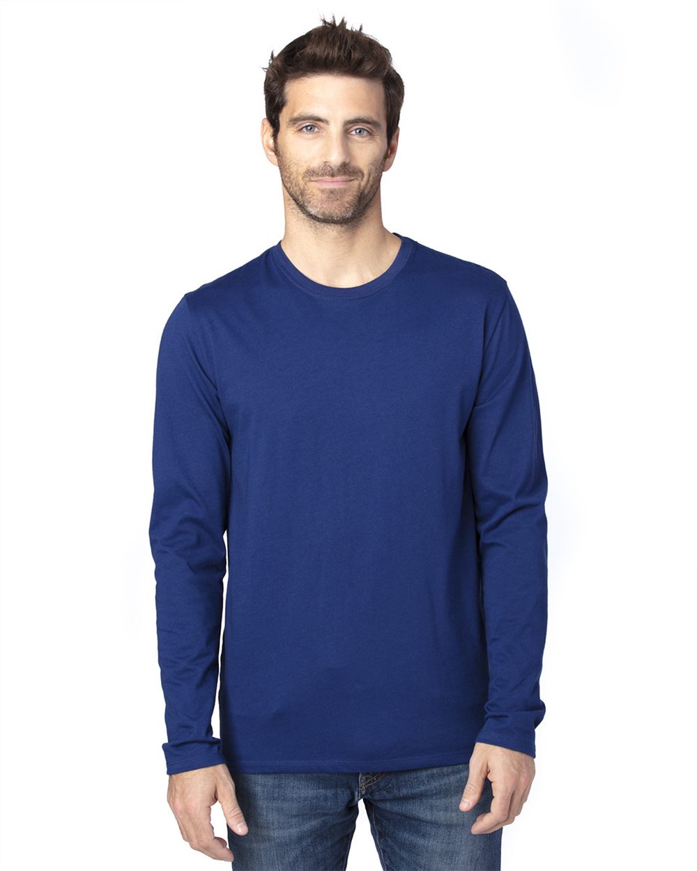 Threadfast Apparel 100LS-US Threadfast Apparel 100LS - Unisex Ultimate CVC Long Sleeve T-Shirt for custom printing in Montreal