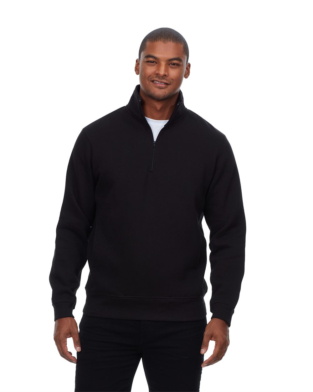 Threadfast Apparel 320Q-US Threadfast Apparel 320Q - Unisex Ultimate Fleece Quarter-Zip Sweatshirt for custom printing in Montreal